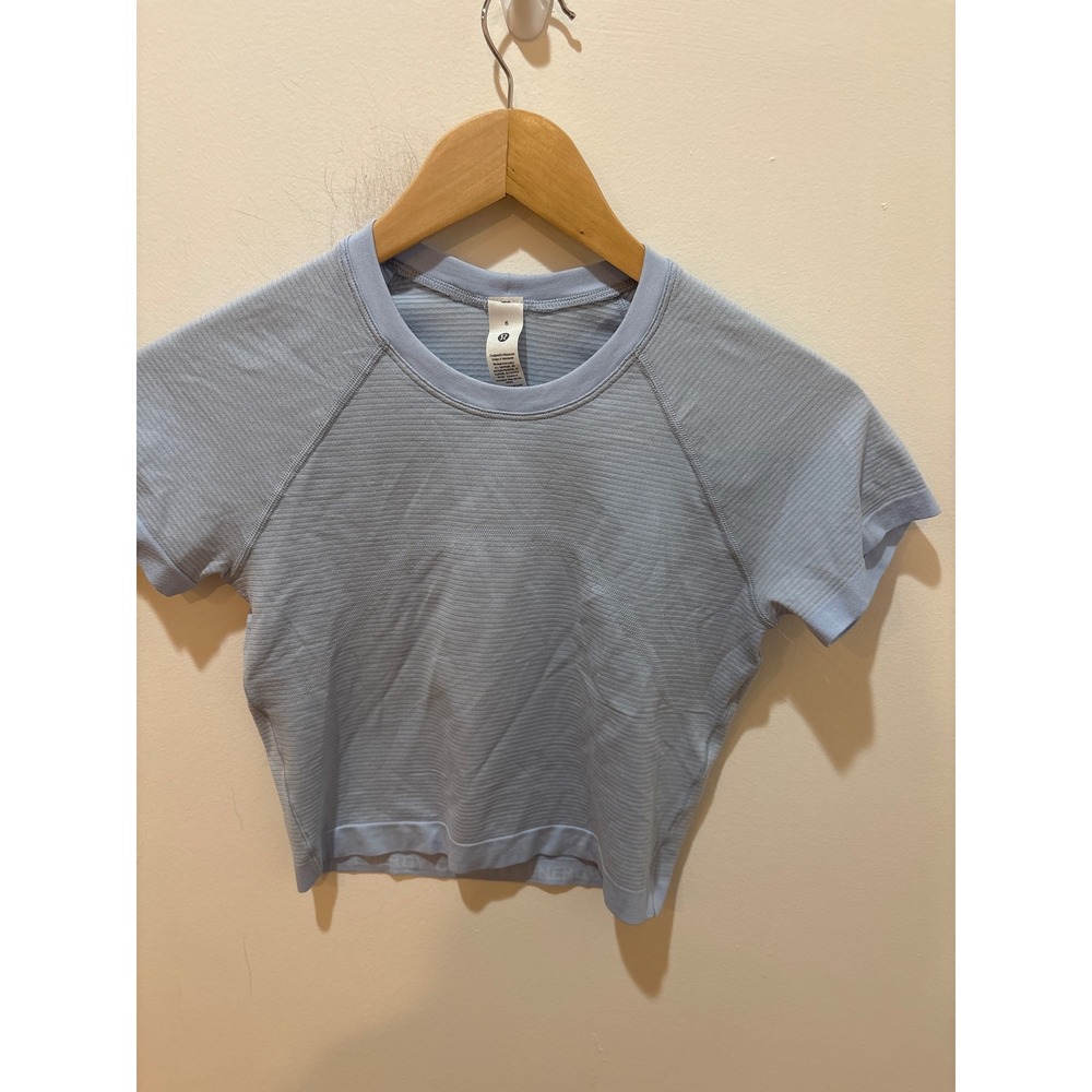 Lululemon Swiftly Tech Short Sleeve 2.0 Race Length Light Blue Shirt Size 6
